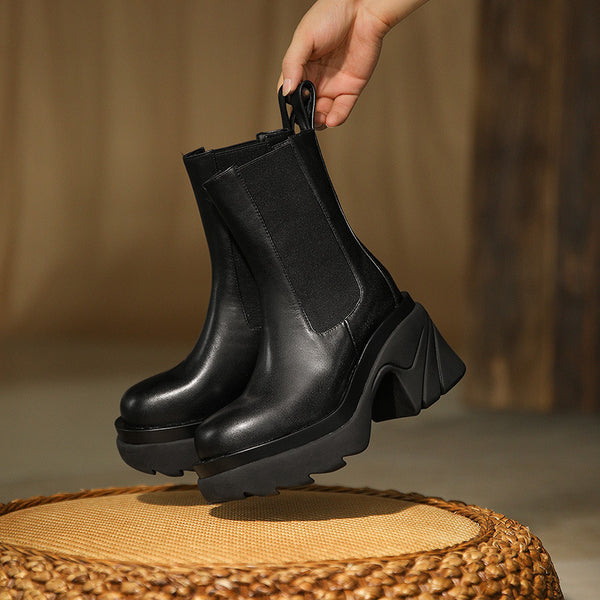 Autumn And Winter New Korean Women Thick Heel