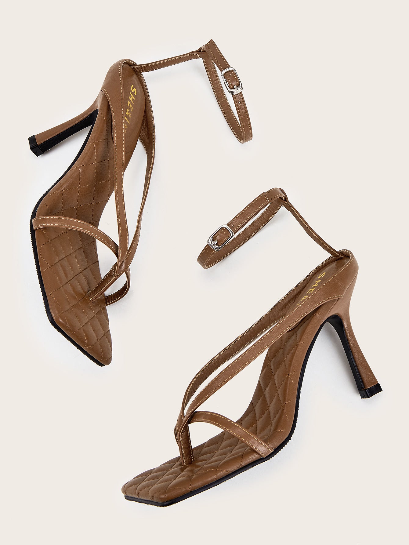 Foreign Trade Cross-Border Stiletto Sandals Women Sexy Open-Toed Bag With A Word Buckle High Heels Women