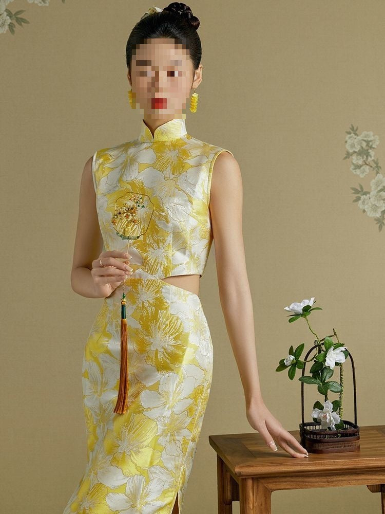 Improved Cheongsam Midriff Outfit Advanced Sense Dress