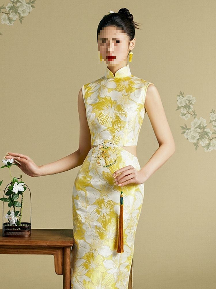 Improved Cheongsam Midriff Outfit Advanced Sense Dress