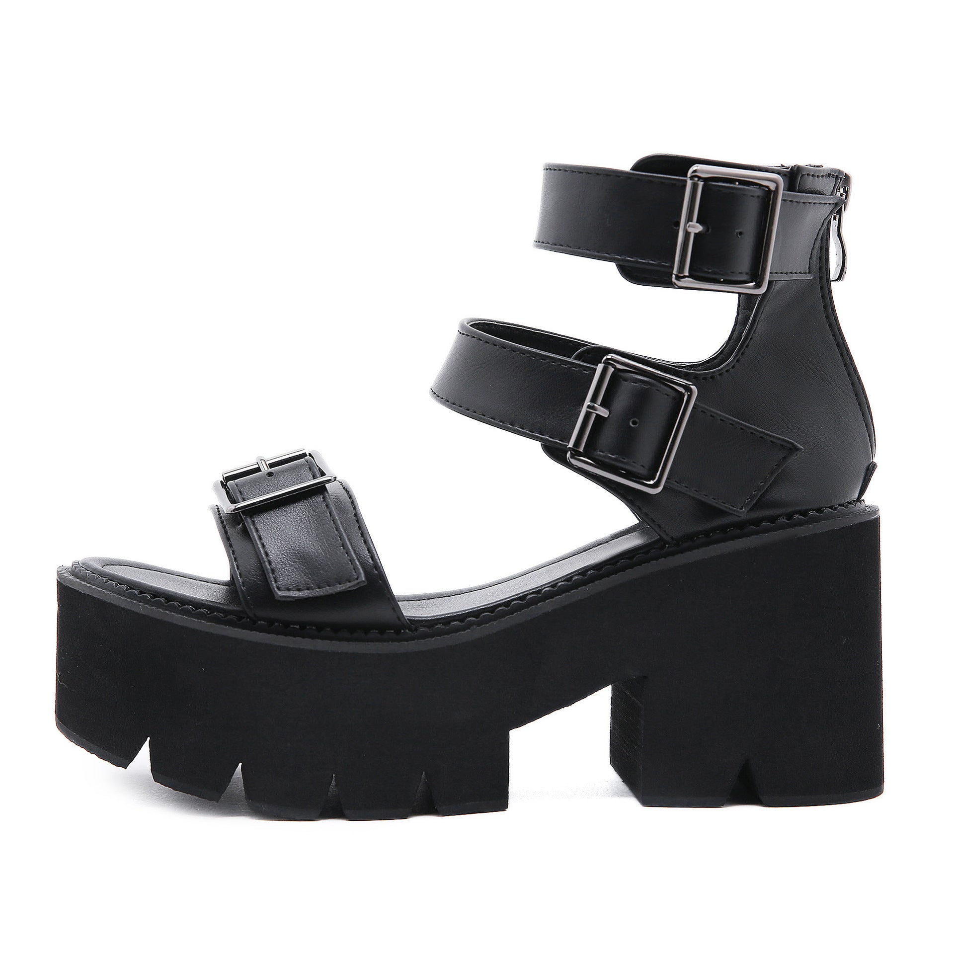 Brand Cool Leisure Platform Chunky Heels Gladiator Gothic Girls Women