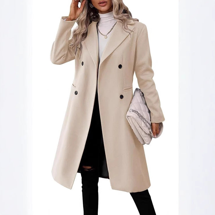 Autumn And Winter New Women's Clothing Long Woolen Coat Women
