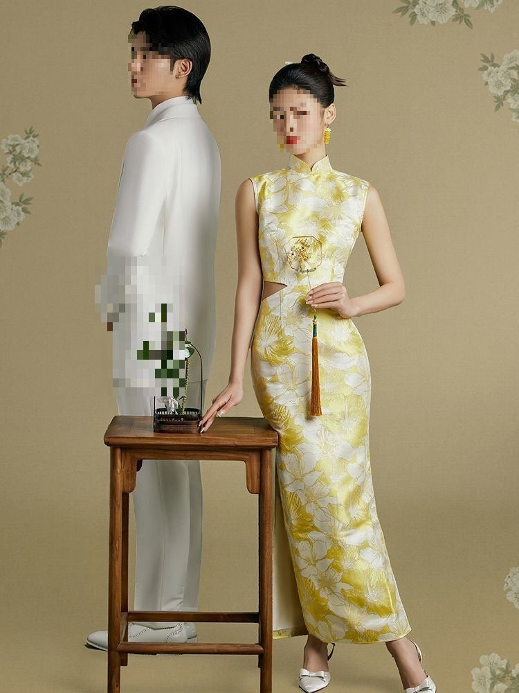 Improved Cheongsam Midriff Outfit Advanced Sense Dress