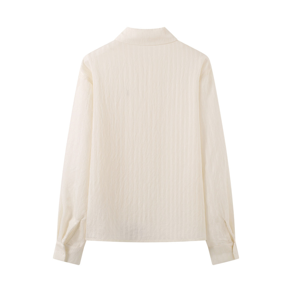 Early Autumn New Embroidered Striped Shirt For Women